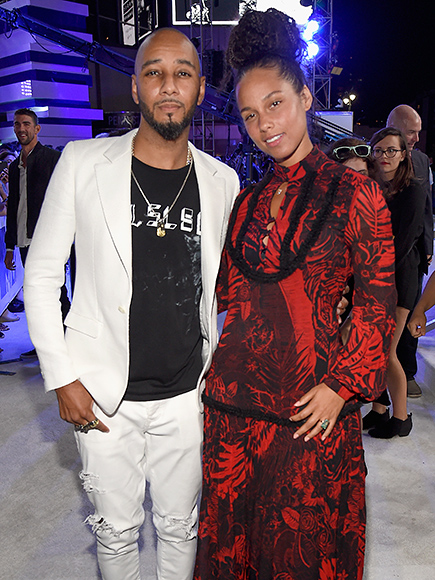 NEW YORK, NY - AUGUST 28: Swizz Beatz and Alicia Keyes attends the 2016 MTV Video Music Awards at Madison Square Garden on August 28, 2016 in New York City. (Photo by Kevin Mazur/WireImage)