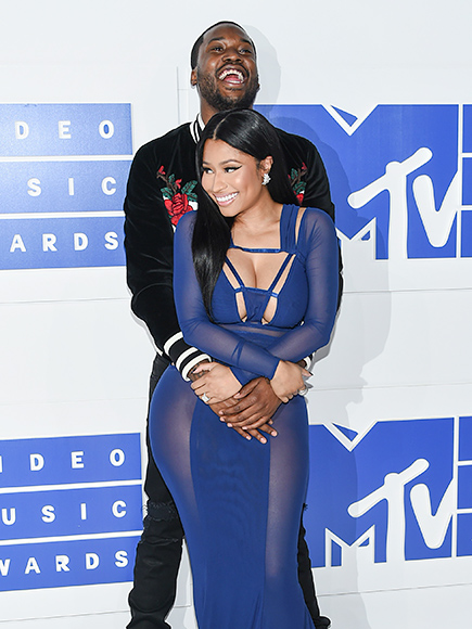 Meek Mill, left, and Nicki Minaj arrive at the MTV Video Music Awards at Madison Square Garden on Sunday, Aug. 28, 2016, in New York. (Photo by Evan Agostini/Invision/AP)